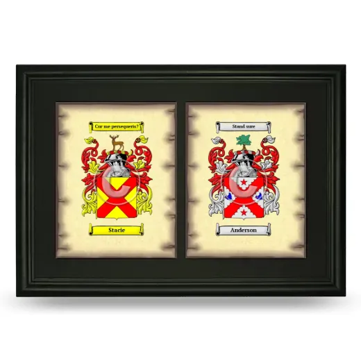 Double Coat of Arms Framed - Black