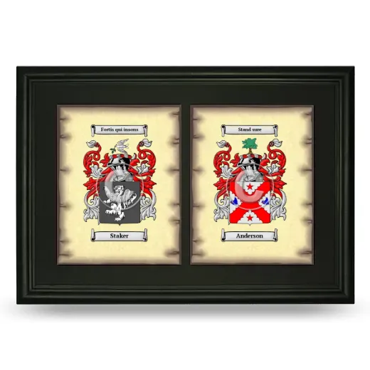 Double Coat of Arms Framed - Black
