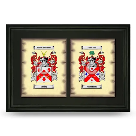 Double Coat of Arms Framed - Black