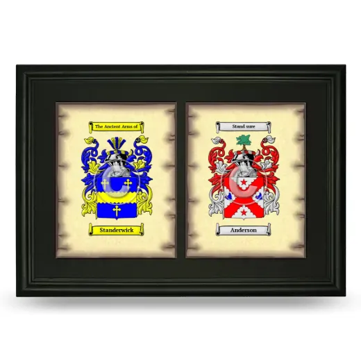 Double Coat of Arms Framed - Black