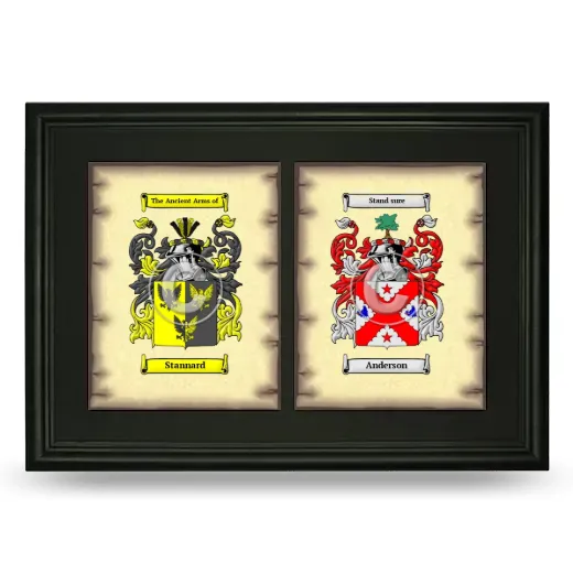 Double Coat of Arms Framed - Black