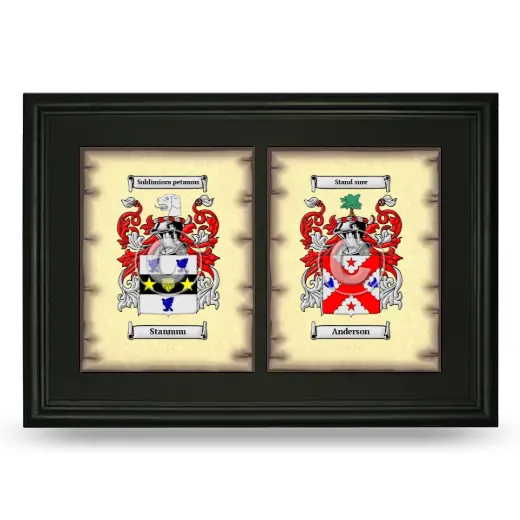 Double Coat of Arms Framed - Black