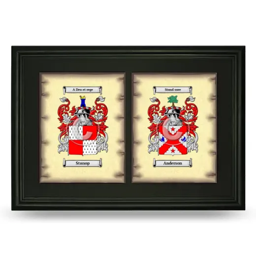 Double Coat of Arms Framed - Black