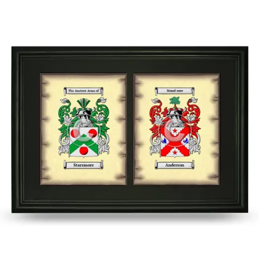 Double Coat of Arms Framed - Black