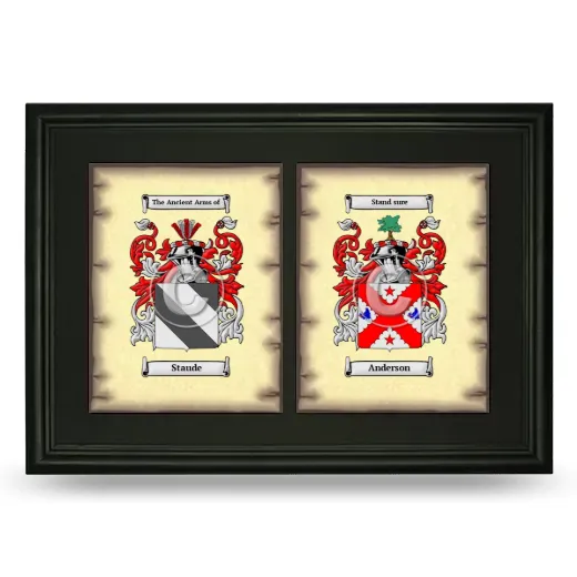 Double Coat of Arms Framed - Black