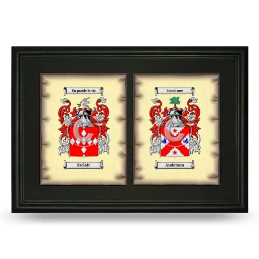 Double Coat of Arms Framed - Black