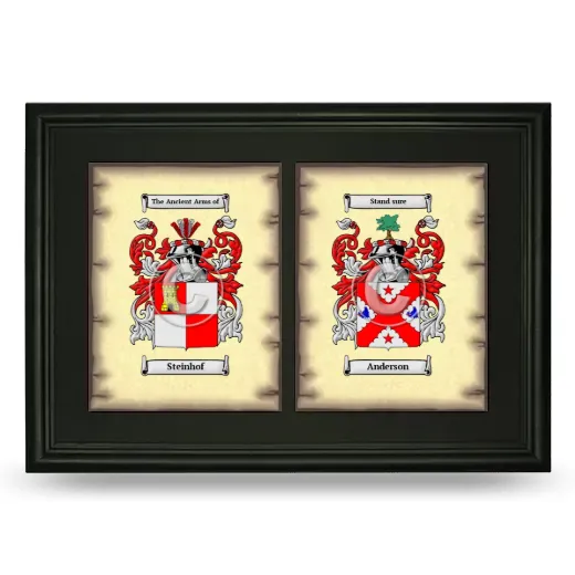 Double Coat of Arms Framed - Black