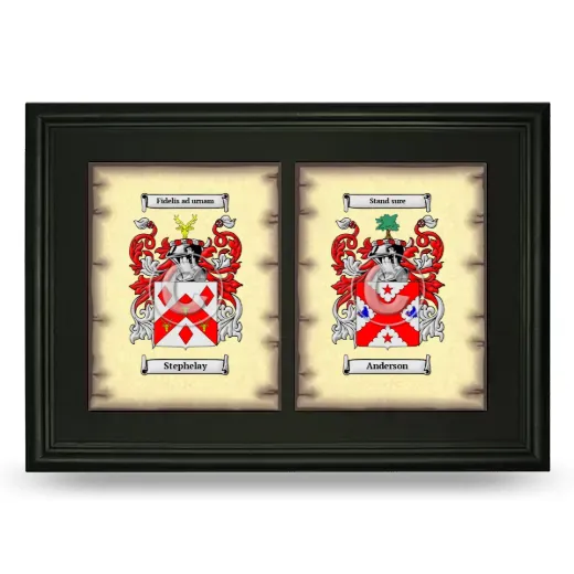 Double Coat of Arms Framed - Black