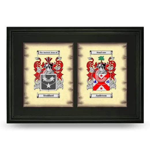Double Coat of Arms Framed - Black