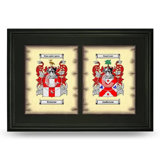 Double Coat of Arms Framed - Black
