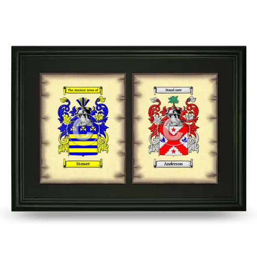 Double Coat of Arms Framed - Black