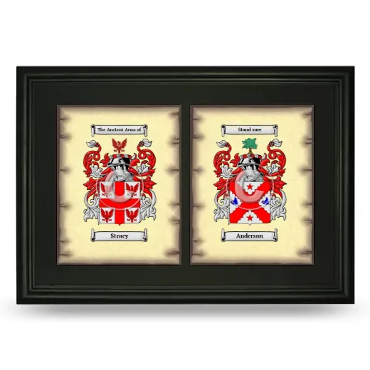 Double Coat of Arms Framed - Black
