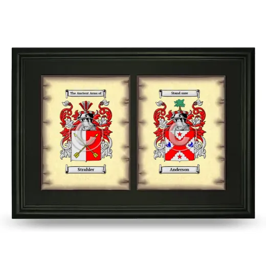 Double Coat of Arms Framed - Black