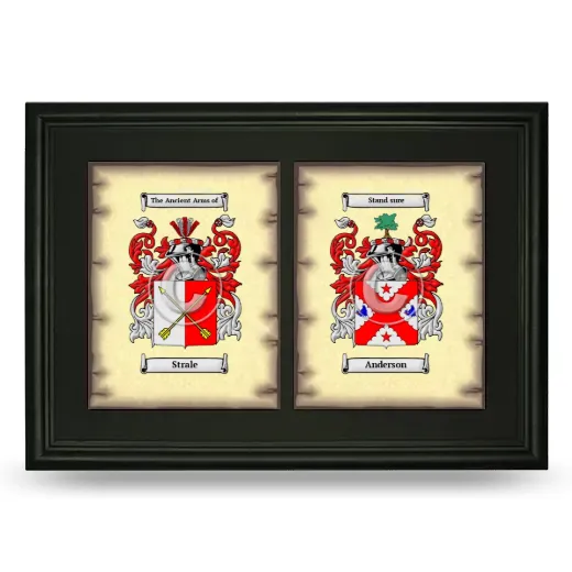 Double Coat of Arms Framed - Black