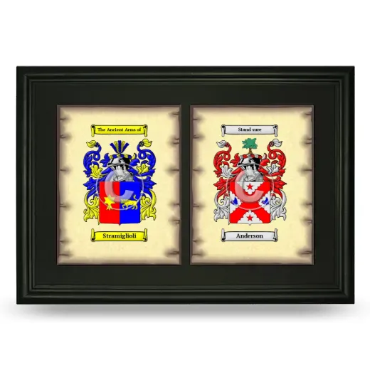 Double Coat of Arms Framed - Black