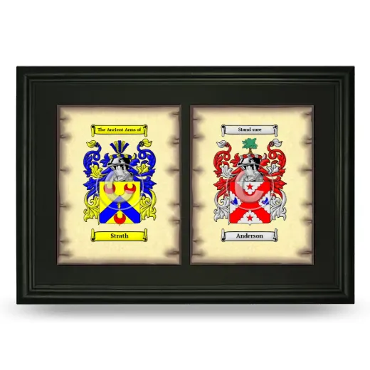 Double Coat of Arms Framed - Black