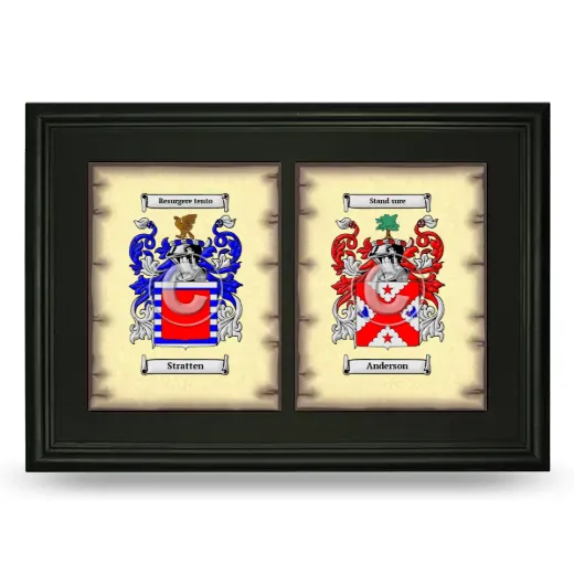 Double Coat of Arms Framed - Black