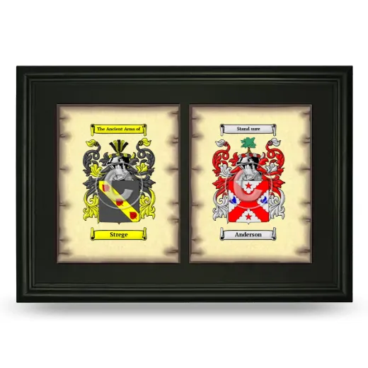 Double Coat of Arms Framed - Black