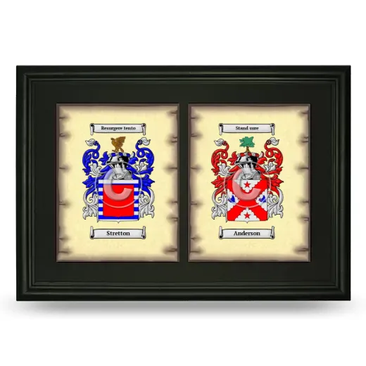 Double Coat of Arms Framed - Black
