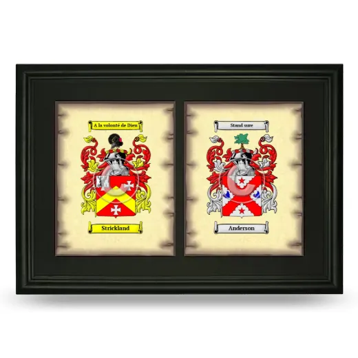 Double Coat of Arms Framed - Black