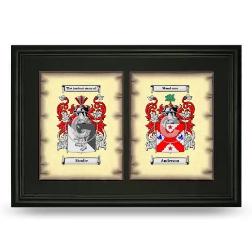 Double Coat of Arms Framed - Black