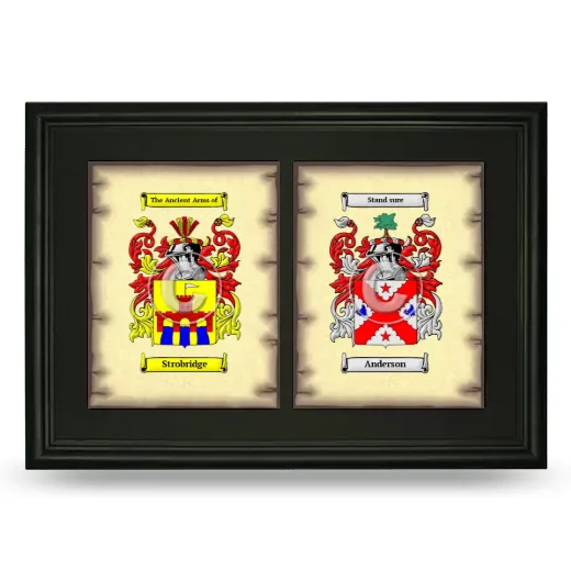 Double Coat of Arms Framed - Black
