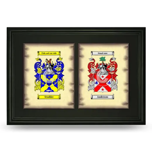 Double Coat of Arms Framed - Black
