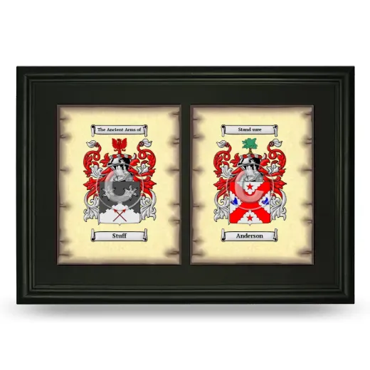 Double Coat of Arms Framed - Black