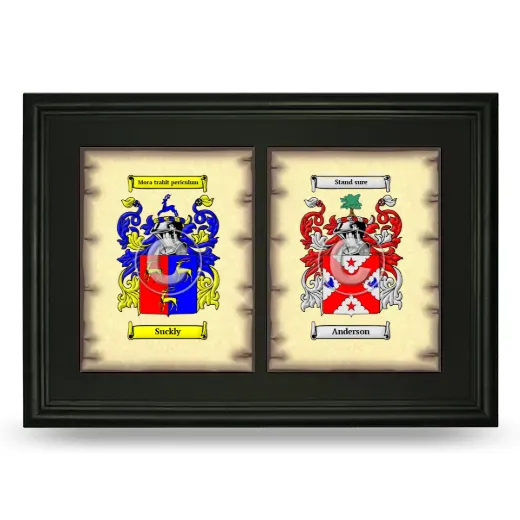 Double Coat of Arms Framed - Black