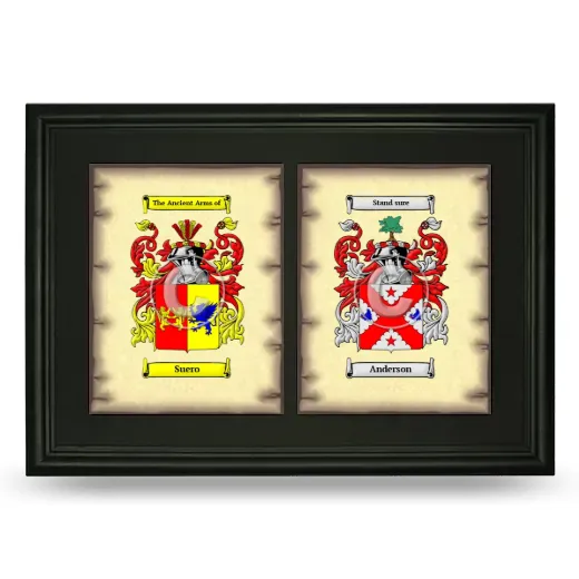 Double Coat of Arms Framed - Black