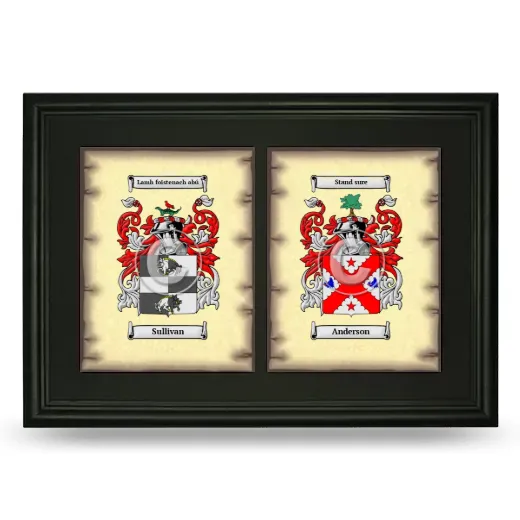 Double Coat of Arms Framed - Black