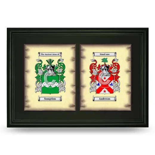 Double Coat of Arms Framed - Black