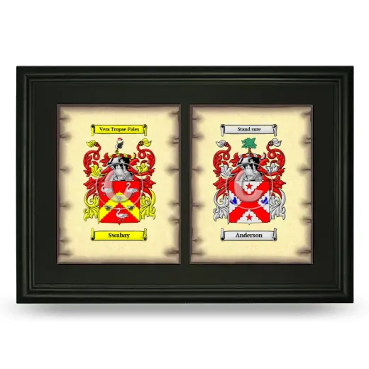 Double Coat of Arms Framed - Black
