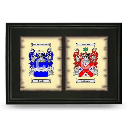 Double Coat of Arms Framed - Black