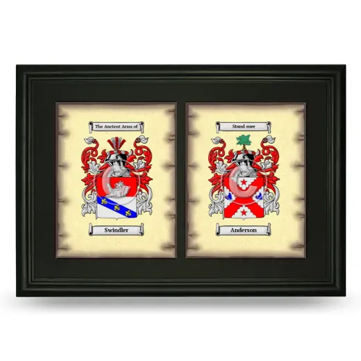 Double Coat of Arms Framed - Black