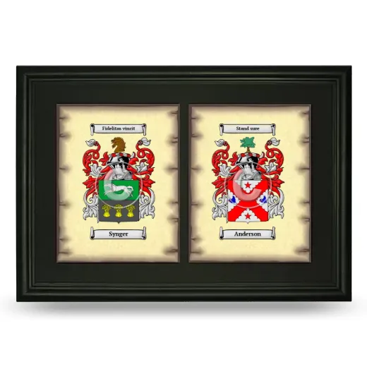 Double Coat of Arms Framed - Black