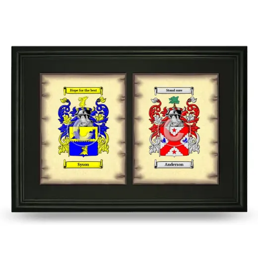 Double Coat of Arms Framed - Black