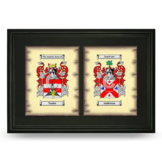 Double Coat of Arms Framed - Black