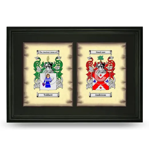 Double Coat of Arms Framed - Black