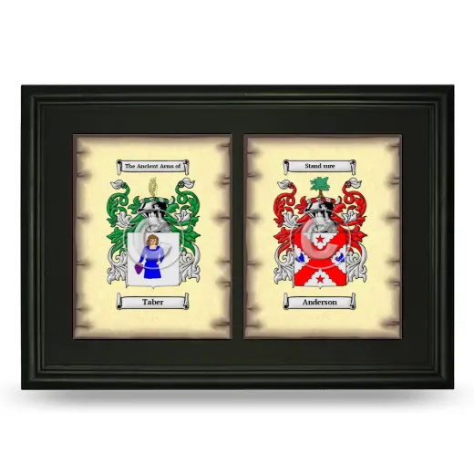 Double Coat of Arms Framed - Black