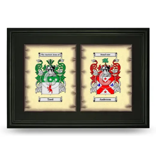 Double Coat of Arms Framed - Black