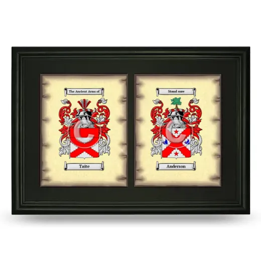 Double Coat of Arms Framed - Black