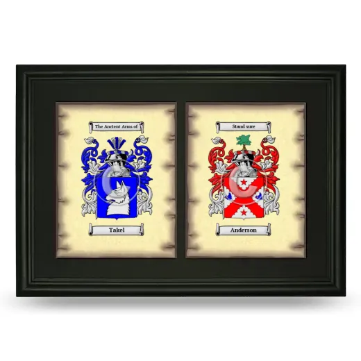 Double Coat of Arms Framed - Black