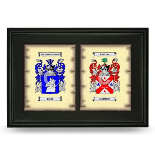 Double Coat of Arms Framed - Black