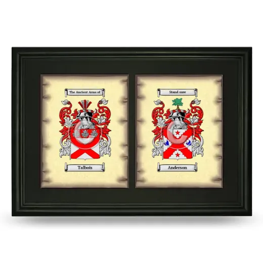 Double Coat of Arms Framed - Black