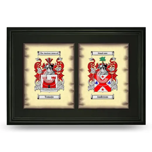Double Coat of Arms Framed - Black