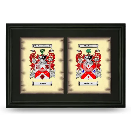 Double Coat of Arms Framed - Black