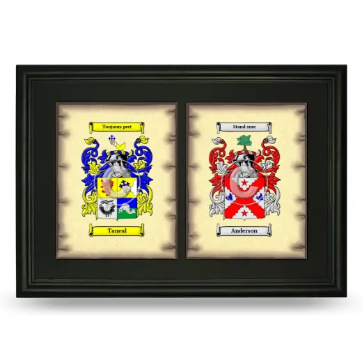 Double Coat of Arms Framed - Black