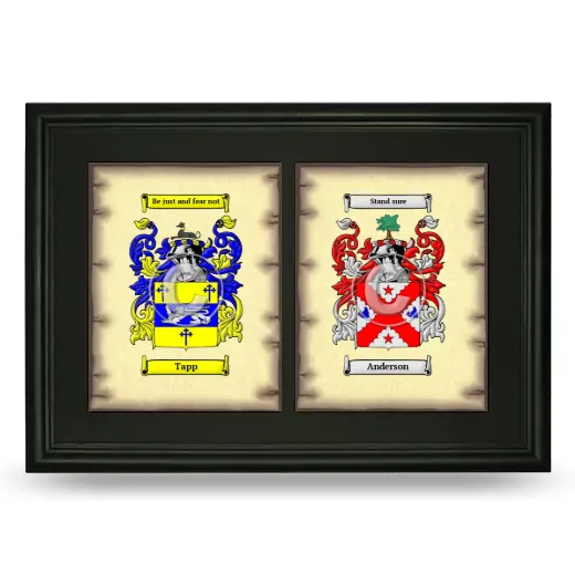Double Coat of Arms Framed - Black