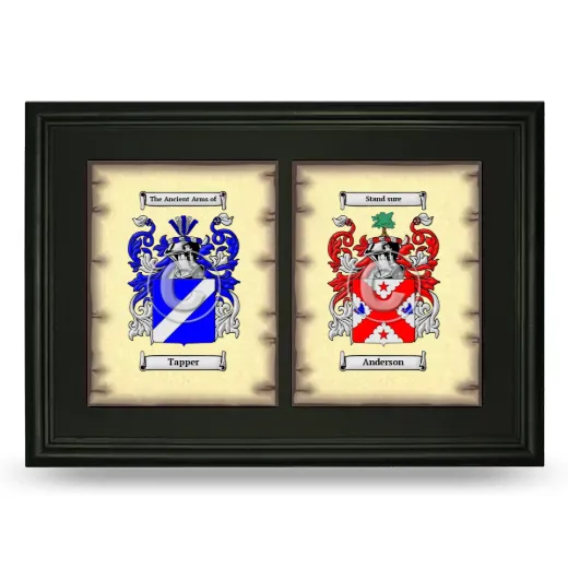 Double Coat of Arms Framed - Black